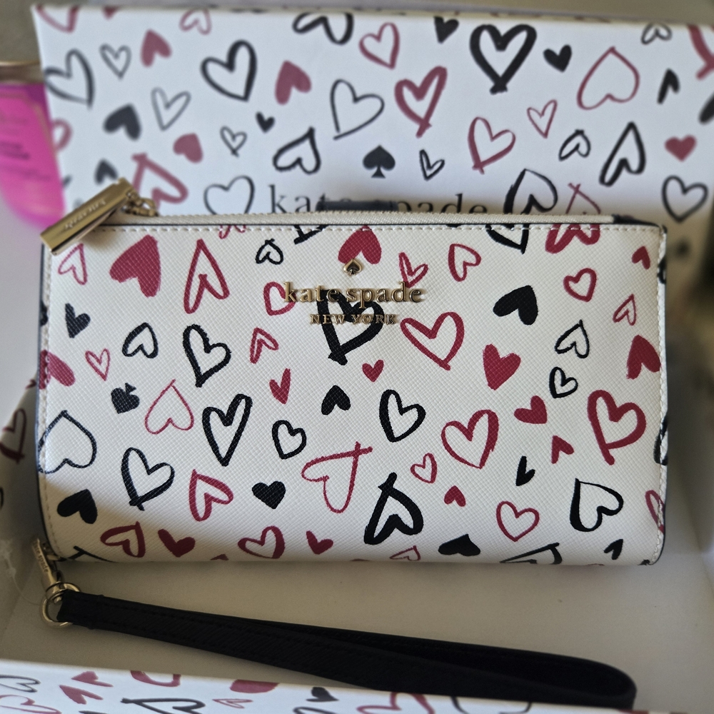 Kate Spade Multicolor Heart Wristlet